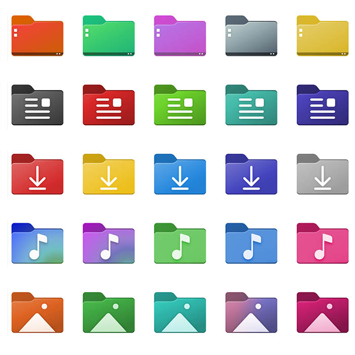 Coloured user folders icons for Win11