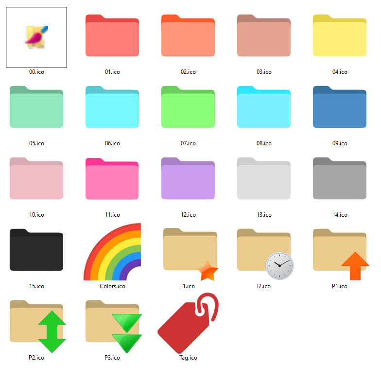 Aon Desaturated Icons for Folder Painter